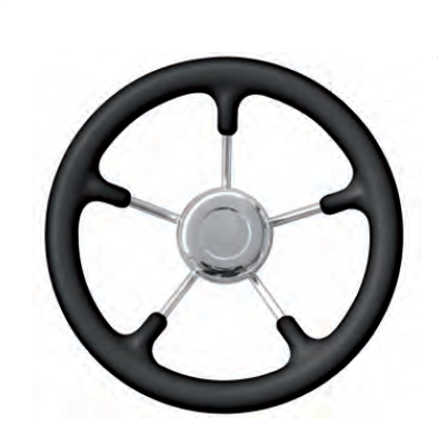 Tekne Dümen Simidi 28 cm Tipo 9 Siyah