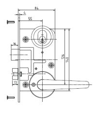 Kapı Kolu Önden  - Arkadan Anahtar Kilitli