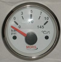 YAĞ  GÖSTERGESİ 10 BAR BEYAZ 12-24V