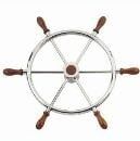 Savoretti T11 Ahşap Saplı Krom Dümen Simidi 70cm