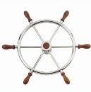 Savoretti T11 Ahşap Saplı Krom Dümen Simidi 80cm