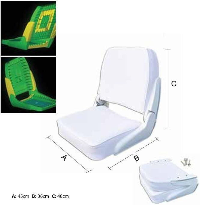 KOLTUK KATLANIR BEYAZ 45x36x48cm