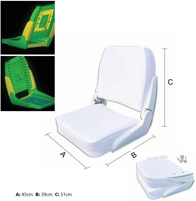KOLTUK KATLANIR BEYAZ 45x39x51cm