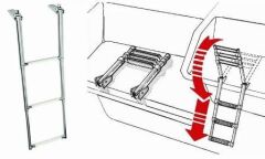 TELESKOPİK PASLANMAZ MERDİVEN 4 BASAMAKLI