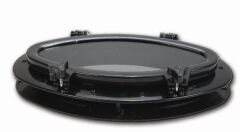 İÇTEN MONTAJ ABS ELİPS LUMBOZ SİYAH 400x210mm