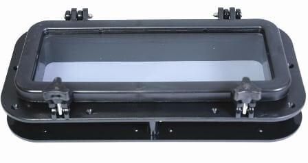 İÇTEN MONTAJ ABS DİKDÖRTGEN LUMBOZ SİYAH   400x200mm