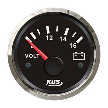 Voltmetre 12V Ø52mm Siyah