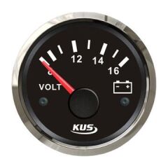 Voltmetre 12V Ø52mm Siyah