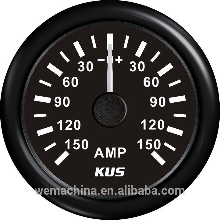 Ampermetre 12/24V Ø52mm Siyah