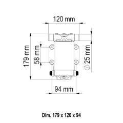 Marco UP1 İmperlerli Duş Pompası 35 Lt/Dk 12-24V